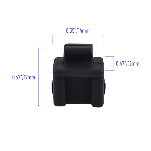 10 PCS SFP-B Port Anti-dust Plugs, Silicone Covers Caps Stoppers, Port Protector for Ethernet SFP Port, 0.55 x 0.47 x 0.67 (LxWxH) - size: SFP-B/Black/10 PCS