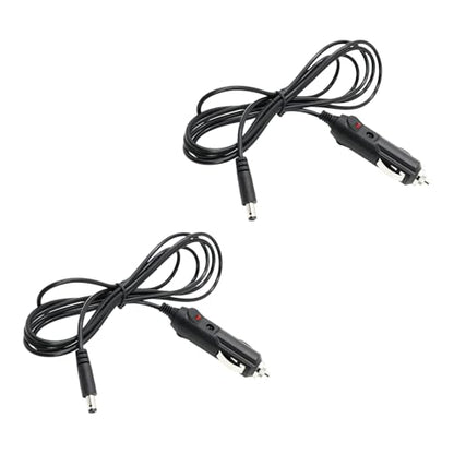12V Car Charger Adapter, Car Cigarette Lighter Male Plug to DC Connector, Power Cable Compatible with Neck Back Massage Cushions/Portable DVD Players/Cars Refrigerators/Cameras (2PCS) - size: 2PCS