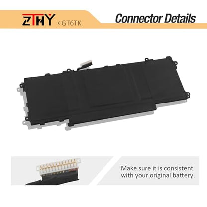 GT6TK Laptop Battery Replacement for Dell Latitude 9440 2-in-1 9450 2-in-1 | K2CPY 0K2CPY MWK05 0MWK05 11.55V 5065mAh 60Wh 3-Cell - size: 10.35*4.17*0.2 inch GT6TK