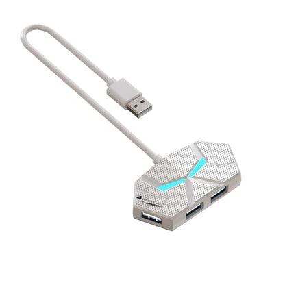 USB Hub 2.0, 4-Port USB Hub,USB Extender with Extra Power Port for Laptop, PC, Xbox, Gamepad,Flash Drive, HDD, Console, Printer, Camera,Keyborad, Mouse,USB Fan (4-Port USB A 2.0) - style: 4-port USB A 2.0