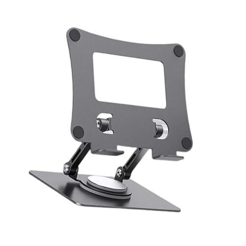 Adjustable Laptop Stand with 360 Degree Rotatable Base Foldable Laptop Holder for Desk Ergonomic Computer Notebook - color: Gray