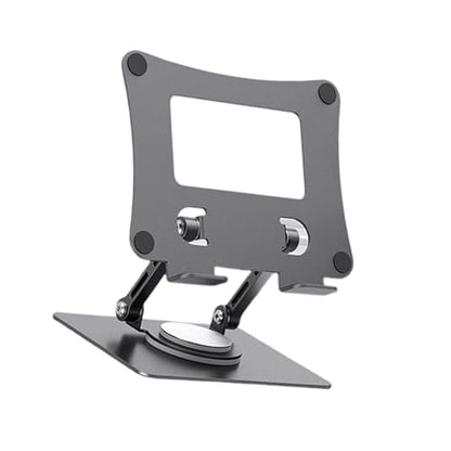 Adjustable Laptop Stand with 360 Degree Rotatable Base Foldable Laptop Holder for Desk Ergonomic Computer Notebook - color: Gray