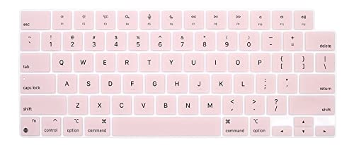 Se7enline Compatible with MacBook Keyboard Cover Skin for Mac Neo & Air 13/15 & Pro 14/16 inch (M5 M4 M3 M2 M1 A18 Pro) 2026/2025/2024/2023/2022/2021 Silicone Waterproof Dustproof Durable,Light Pink - color: Light Pink