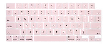 Se7enline Compatible with MacBook Keyboard Cover Skin for Mac Neo & Air 13/15 & Pro 14/16 inch (M5 M4 M3 M2 M1 A18 Pro) 2026/2025/2024/2023/2022/2021 Silicone Waterproof Dustproof Durable,Light Pink - color: Light Pink