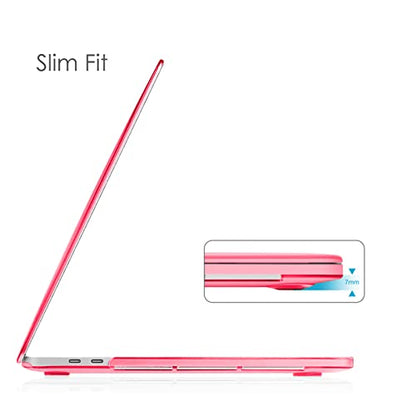 Fintie Hard Shell Case for MacBook Pro 13 Inch, Crystal Pink | A2338(M2 M1) A2251 A2289 A2159 A1989 A1706 A1708 (2016-2023) with/Without Touch Bar, Snap-On Cover, Lightweight - color: Crystal Pink, size: Pro 13 Inch
