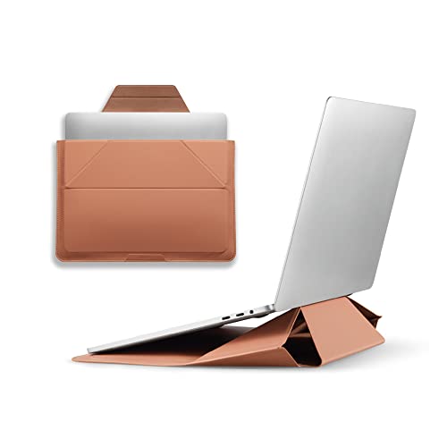 MOFT Laptop Carry Sleeve, 2-in-1 Laptop Bag & Stand for 14" MacBook Air/Pro & Dell/HP/Lenovo/Asus, Stylish Slim Computer Sleeve Bag with Expandable Storage for Computer Accessories, Class Nude - color: Class Nude, size: 14 Inch