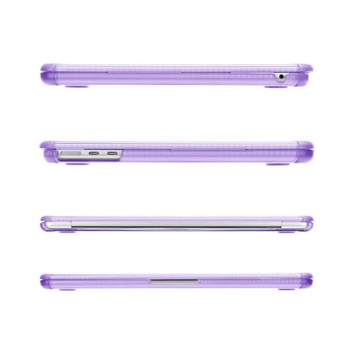 MOSISO Compatible with MacBook Air 15 inch Case M5 2026 M4 M3 M2 2025-2023 | A3448 A3241 A3114 A2941,Anti-Cracking,Heavy Duty Shock-Absorbing Hard Shell Case with TPU Bumper&Keyboard Cover, Purple - color: Purple