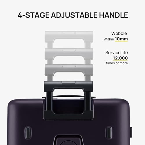 NINETYGO Carry On Luggage 22x14x9 Airline Approved, 20 Inch Suitcase with Front Compartment, Lightweight PC Hard Shell, Cup Holder, Clamshell, TSA Lock, Spinner Wheels (Blackcurrant Oolong) - color: 04-Blackcurrant Oolong, size: Carry-On 20-Inch (Clamshel