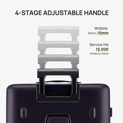 NINETYGO Carry On Luggage 22x14x9 Airline Approved, 20 Inch Suitcase with Front Compartment, Lightweight PC Hard Shell, Cup Holder, Clamshell, TSA Lock, Spinner Wheels (Blackcurrant Oolong) - color: 04-Blackcurrant Oolong, size: Carry-On 20-Inch (Clamshel