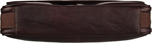 Kenneth Cole REACTION Colombian Leather Slim Single Compartment - color: Dark Brown