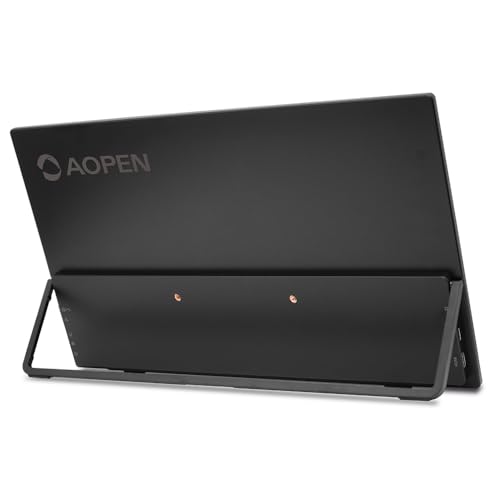 Acer AOPEN 16PM1Q 15.6in Full HD IPS Portable Monitor USB-C HDMI | 60Hz refresh rate, 6ms response time, ultra-slim design, built-in stand, lightweight and portable construction