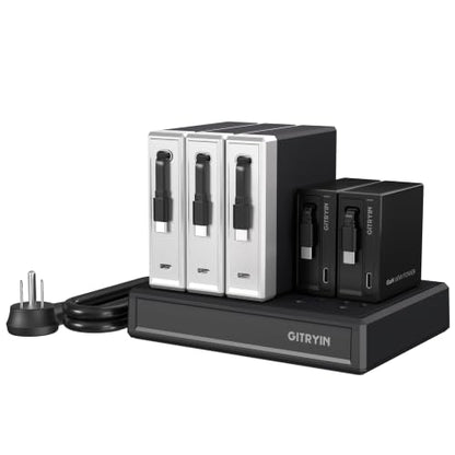 Gitryin Modular Laptop Charging Station, 3 * 140W, 2 * 65W Retractable USB C Chargers, 10 Type C Ports with Cooling Power Strip, 550W Charging Hub