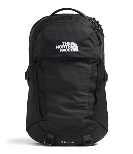 The North Face Recon Everyday Laptop Backpack, Blk/Blk-NPF, One Size | Daypack, Water Repellent, Laptop Sleeve, 2 Water Bottle Pockets - color: Tnf Black/Tnf Black-npf, size: 30L