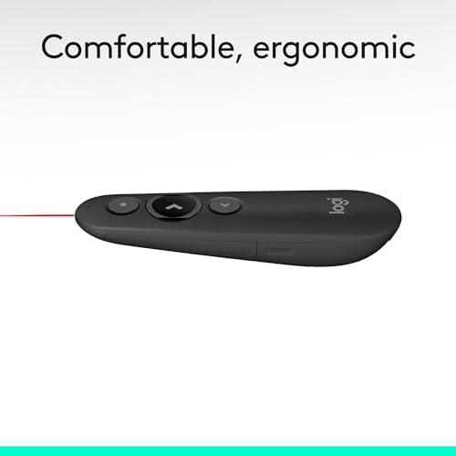 Logitech Wireless Presenter R500s PowerPoint Clicker with Laser Pointer | PowerPoint clicker, presentation clicker - color: Red Laser, style: 3 buttons