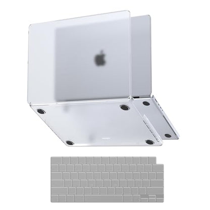 Soonjet for MacBook Pro 16 inch Case, M5 M4 M3-M1 2026-2021 Keyboard Cover | 100% Color Match, Clear Matte, Protective Laptop Hard Shell, Anti Fingerprint & Crack, Scratch Resistant, Ultra Thin Light - color: Frosted Clear
