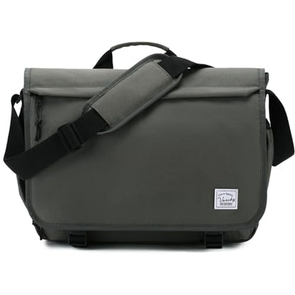 VASCHY Messenger Bag for Men,Water Resistant Casual Satchel Briefcase Fashion Laptop Work Bag Crossbody Shoulder Handbag for Women College Campus Gray - color: Gray
