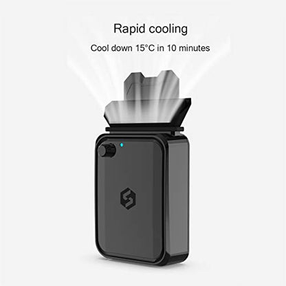 Laptop PC Cooler Led Display, Laptop Cooling Fan USB Powered, Laptop Air Extractor Vacuum Fan Silent for Rapid Cooling Gaming Notebooks and Pcs