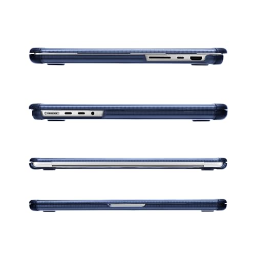 MOSISO Compatible with MacBook Pro 14 inch Case M5 M4 M3 M2 M1 2026-2021 | 3 in 1 Kit Anti-Crack Hard Shell with TPU Bumper, A3427 A3426 A3434 A3112 A3185 A3401 A2918 A2992 A2779 A2442, Haze Blue - color: Haze Blue
