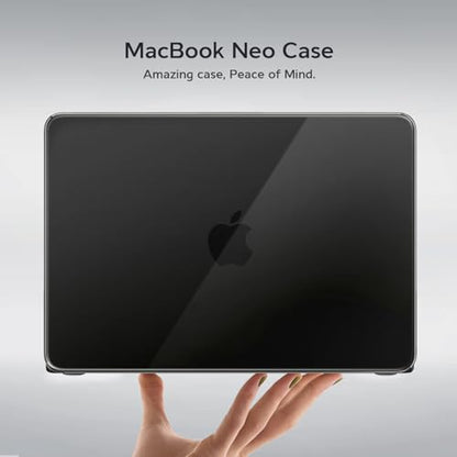 B BELK for MacBook Neo Case 13 inch 2026 Release Model A3404, Crystal Black | Scratch Resistant Protective Hard Shell for Mac Neo Case with Keyboard Cover & Screen Protector, Lightweight, Easy Snap-On - color: Crystal Black