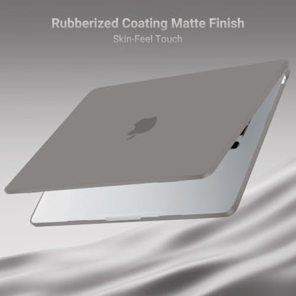 MOSISO Compatible with MacBook Air 15 inch Case M5 2026 M4 M3 M2 2025-2023 | A3448 A3241 A3114 A2941, Scratch-Resistant Protective Hard Shell Case&Keyboard Cover&ScreenFilm&Pouch, Gray - color: Gray
