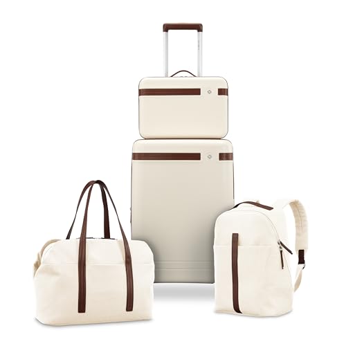 Samsonite Virtuosa Carry-On Travel Backpack with Padded Laptop Sleeve, Off White - color: Off-white