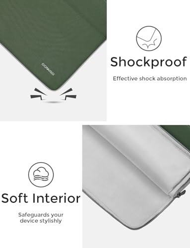 DOMISO 15.6 inch Laptop Case Sleeve Protective Cover Compatible with 16 inch MacBook Pro M4 M3 M2/Pro Max,15.6-16 inch HP Dell ASUS Lenovo Chromebook,Waterproof Computer Cases Bag,Avocado Green - color: Avocado Green, size: 15.6"