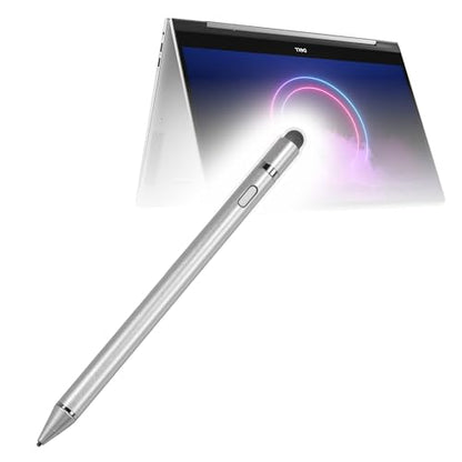 BoxWave Stylus Pen Compatible with Dell Inspiron 17 2-in-1 (7706) - AccuPoint Active Stylus, Electronic Stylus with Ultra Fine Tip - Metallic Silver