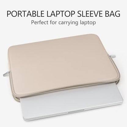 RAINYEAR 13.3 Inch Laptop Sleeve Case Padded Carrying Bag, Khaki | Slim Protective Soft Zipper Computer Cover for 13.3 Inch Notebook Computer Chromebook 14 inch MacBook Pro/Max M1 M2 M3 M4 M5 - color: Khaki, size: 13"-13.3"