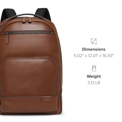 TUMI Harrison Warren Backpack - 15-Inch Laptop Backpack - Stylish Women's & Men's Backpack for Travel & Business - Cognac Leather - color: Cognac