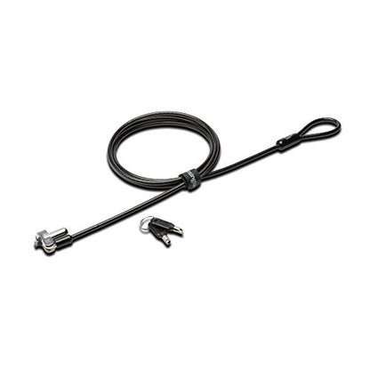 Kensington N17 Dell Laptop Lock - Keyed (K64440WW), Black and Silver, 1.1"x0.4"x0.4" | Keyed security locking cable, deters laptop theft, fits Dell laptop security slots - size: Keyed