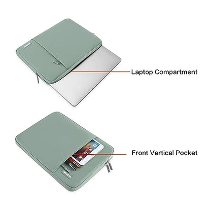 MOSISO Laptop Case 13 inch, Laptop Sleeve Bag with Pocket | Compatible with MacBook Neo A3404 2026/Air/Pro 13 M5/M4/M3/M2/M1 2026-2016, Polyester Vertical Computer Bag, Antique Green - color: Antique Green, size: 13 inch