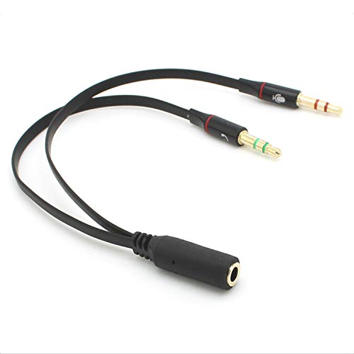 chenyang Smartphone Headphone to Computer Headphone Y Splitter 3.5mm Female 1 to 2 Male Microphone Audio Y Splitter Two in One Cable Adapter - color: Headphones + Microphone