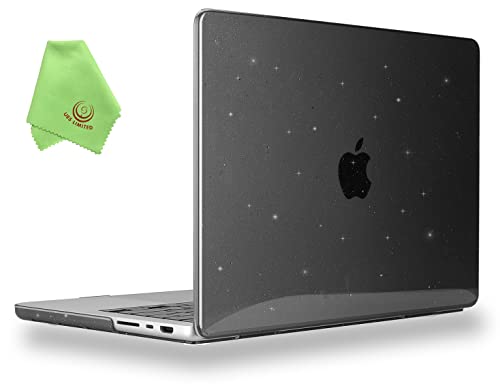 UESWILL Compatible with MacBook Pro 16 inch Case 2021-2026 Release M5 M4 M3 M2 M1 Pro Max chip Model: A3429 A3428 A3403 A3186 A2991 A2780 A2485, Glossy Sparkly Hard Shell Cover, Glitter Black - color: Glitter-Black, size: MacBook Pro 16" (M1 M2 M3 M4 M5)