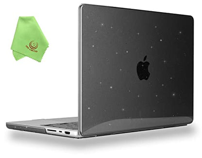UESWILL Compatible with MacBook Pro 16 inch Case 2021-2026 Release M5 M4 M3 M2 M1 Pro Max chip Model: A3429 A3428 A3403 A3186 A2991 A2780 A2485, Glossy Sparkly Hard Shell Cover, Glitter Black - color: Glitter-Black, size: MacBook Pro 16" (M1 M2 M3 M4 M5)