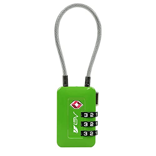 TSA Accepted Luggage Travel Lock, Set-Your-Own Combination Lock for School Gym Locker, Luggage Suitcase Baggage Locks, Filing Cabinets, Toolbox, Case (Green, 1 Pack) - color: Green 1-Pack