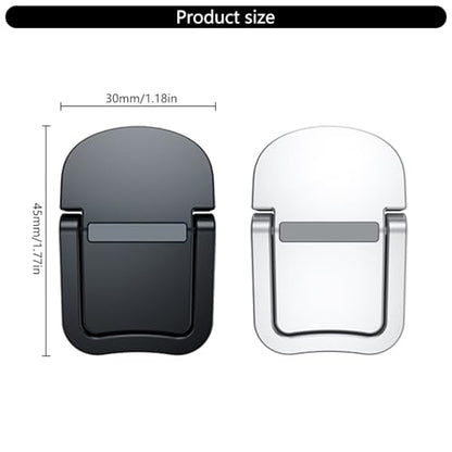 2Pcs Portable Foldable Laptop Stand Invisible Cooling Stand Height Adjustable Metal Laptop Tablets Desk Mount - color: Black singleframe