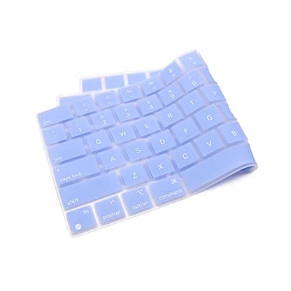 Se7enline Compatible with MacBook Keyboard Cover Skin for Mac Neo & Air 13/15 & Pro 14/16 inch (M5 M4 M3 M2 M1 A18) 2026/2025/2024/2023/2022/2021 Silicone Waterproof Dustproof Durable,Serenity Blue - color: Serenity Blue