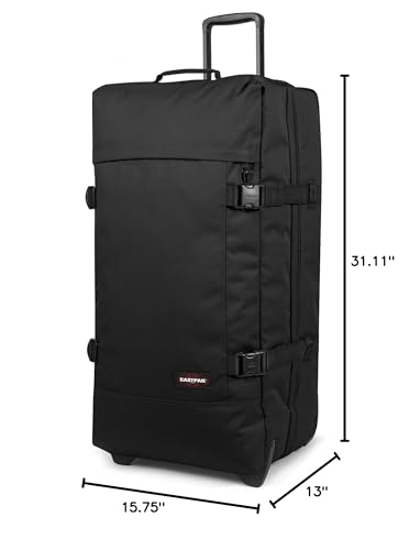Eastpak Tranverz L – 121L Large Wheeled Luggage with Dual Compartments, TSA Lock, Compression Straps & Smooth-Wheeling System, Black - color: Black, size: 121 Liter Checked Bag