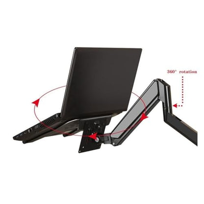 Height - adjustable monitor stand arm Laptop Arm Mount for Desk Holds 4.4-19.8lbs, 2 in 1 Adjustable Gas Spring Arm Single Monitor Desk Mount with Tray for 17"-30" Screens or 10"-16" Laptops Wall - mo