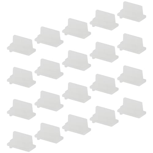 Jiozermi Transparent Silicone USB A Female Anti Dust Plug, 20 Pcs | Protector Stopper, USB Port Cap Cover, Dustproof Cap, For Desktop PC Laptops - color: Transparent