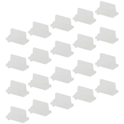 Jiozermi Transparent Silicone USB A Female Anti Dust Plug, 20 Pcs | Protector Stopper, USB Port Cap Cover, Dustproof Cap, For Desktop PC Laptops - color: Transparent