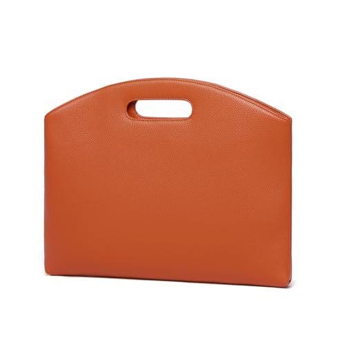 Official Document Computer Bag Stylishly Sleek with Multiple Compartments and Easy to Carry Design - color: Vitality Orange/Pu