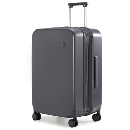 mixi 24 Inch Large Expandable Checked Luggage Suitcase with Spinner Wheels, Hardside Rolling Travel Suitcase PC with TSA Lock, Rock Gray - color: Rock Gray, size: 24in Expandable