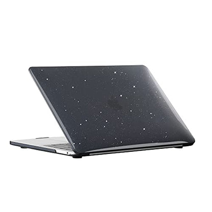 Se7enline for MacBook Pro 14 inch Case 2026-2021 M5 M4 M3 M2,Glitter Black | Crystal Glitter Bling Matte Hard Shell Laptop Case with Keyboard Cover Anti-Scratch Heat Dissipation Full Port Access - color: Glitter Black