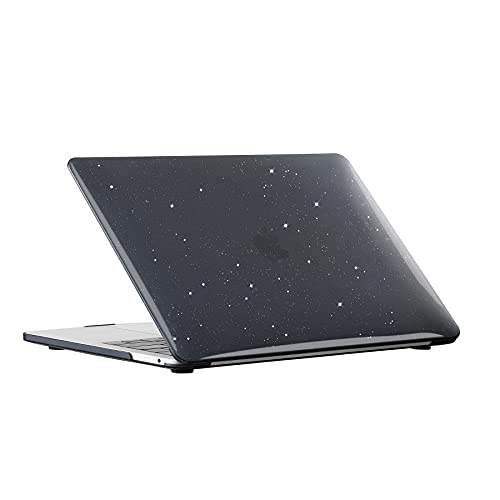 RUBAN Compatible with MacBook Pro 13 inch Case 2023, 2022, 2021-2016 M2 M1 A2338 A2289 A2159 A2251 A1989 A1708 A1706 with/Without Touch Bar, Snap On Hard Shell Case Cover (Glitter Black) - color: Glitter Black