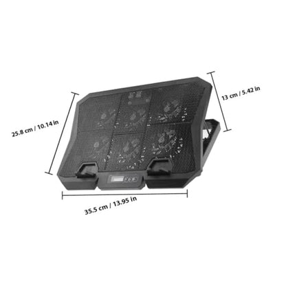 KALLORY Laptop Cooling Pad with 6 Fans 15.6 Inch Adjustable Speed USB Cooler Stand for Quiet Laptop Cooling Suitable for Gaming and Office Use