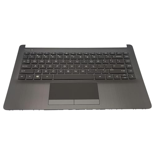 Replacement Upper Case Palmrest for HP 14Z-DK 14-DK 14-CF 14S-CF 14-DF Series Laptop Non-Backlit Keyboard Assembly Top Cover Touchpad L24818-001 Gray