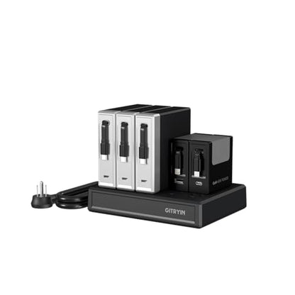 Gitryin Modular Laptop Charging Station, 3*140W, 2*40W Retractable Lightning, Micro USB, USB C Chargers, 1 Lightning, 1 Micro USB, 1 USB A, 7 USB C Ports with Cooling Power Strip, 500W Charging Hub