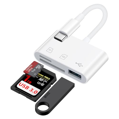 USB Type C SD Card Reader for Android Samsung Galaxy S26 Ultra S25 FE S24+ | High Speed Type C Micro SD Memory Card Reader USBC to SD Card Reader Adapter for Google Pixel 10 9 Pro, iPhone 17 16 Pro Max