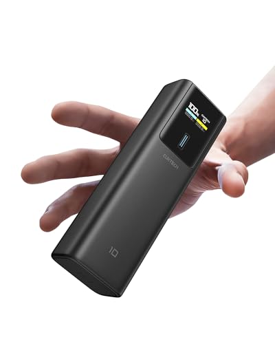 CUKTECH 100W Power Bank, 10000mAh Portable USB C Charger with Smart TFT Display, PD3.0 Fast Charging Compatible iPhone 16/15 Series, Samsung Galaxy S24/S23, iPad Air/Pro, MacBook, Dell etc.